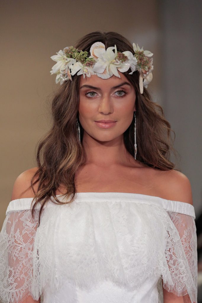The Prettiest Hairstyles from Bridal Fashion Week Fall 2017 - Explore stunning hairstyles showcased at Bridal Fashion Week Fall 2017. From elegant updos to romantic braids, get inspired by the most beautiful bridal hairstyles for your special day."