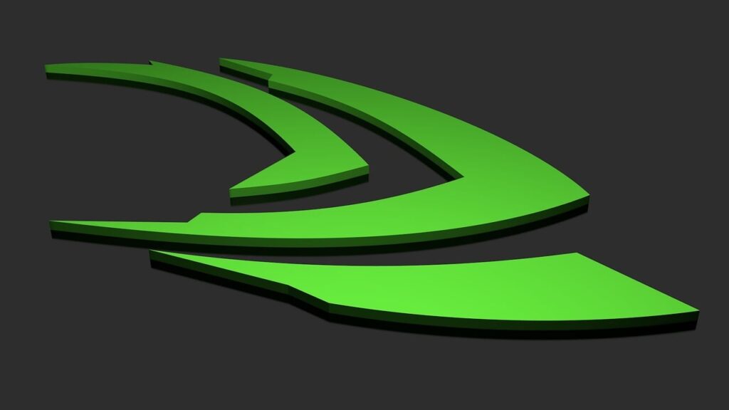 "Alt text: Stock market graph showing downward trend with Nvidia and AMD logos representing the impact of US restrictions on AI processor sales to China."