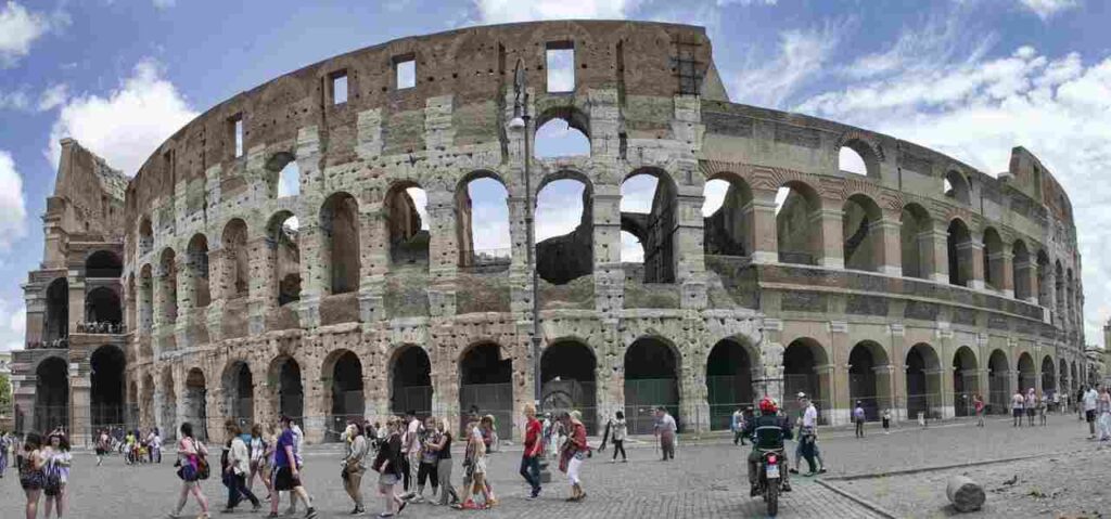 Montage of iconic images representing various historic periods.