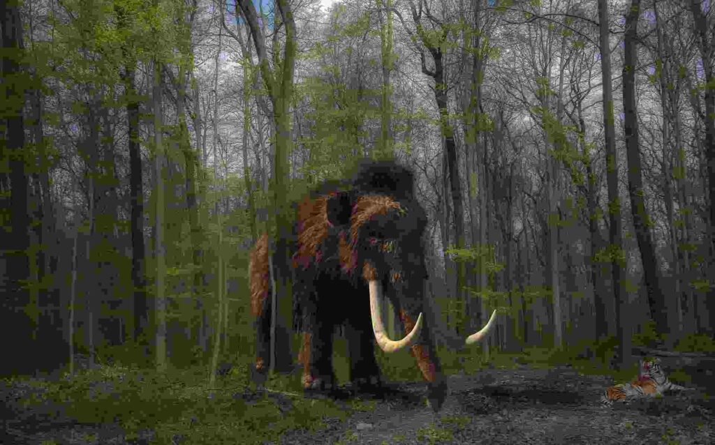 "Illustration showcasing the fascinating diversity of amazing extinct animals species from Earth's history."