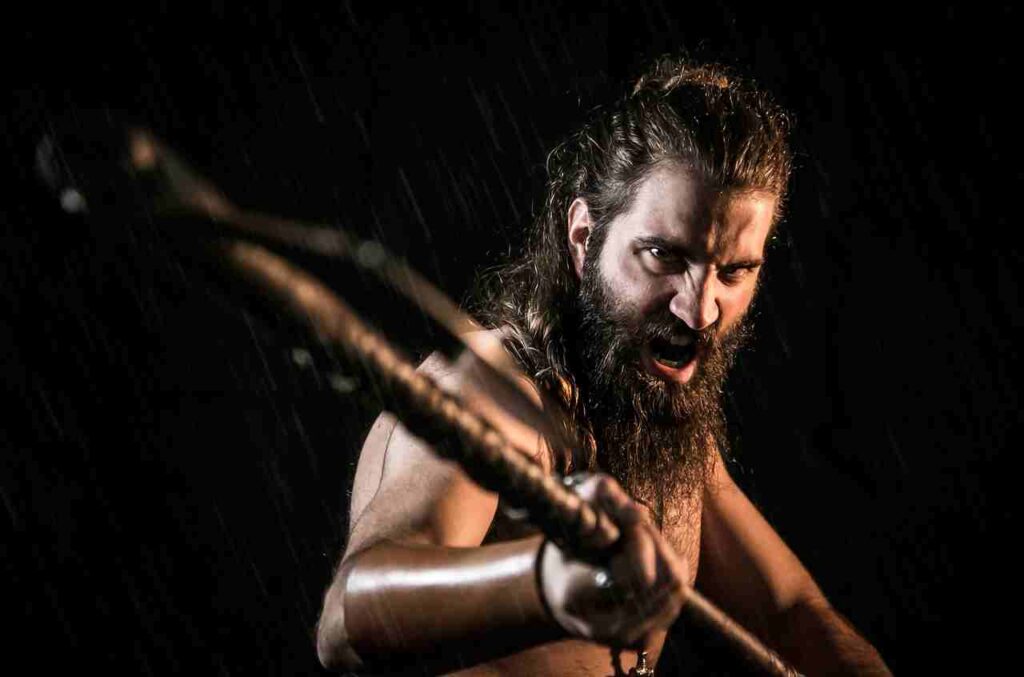 Vikings warrior with a sword and shield