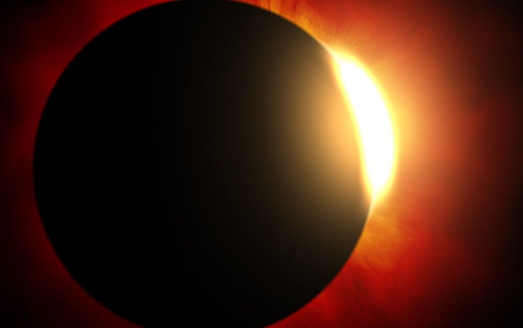 Experience the awe-inspiring beauty of a solar eclipse.