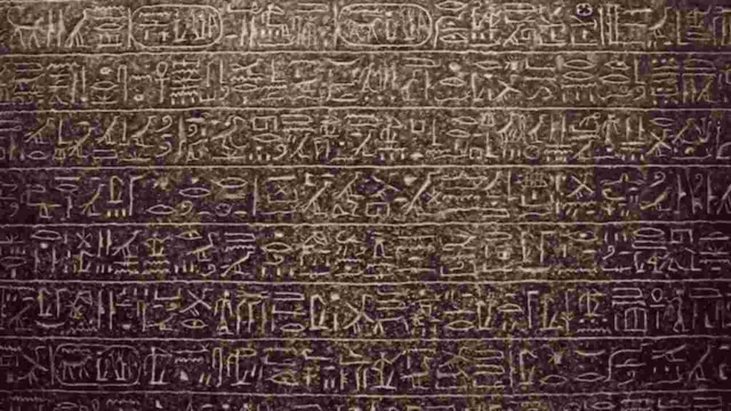 "Ancient Egyptian hieroglyphics"