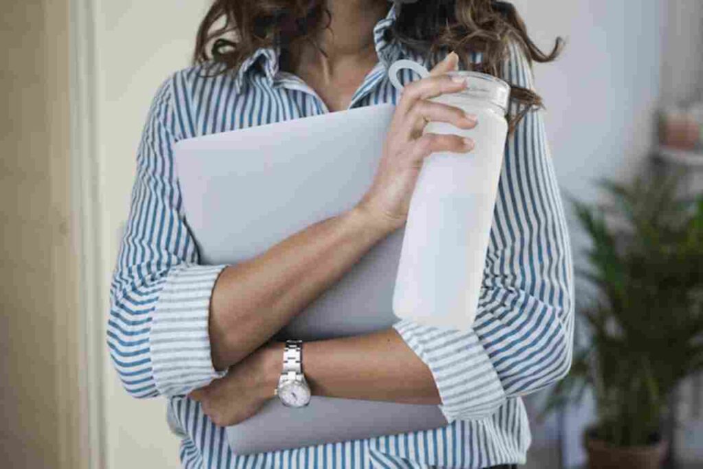 "Image of a person feeling relieved after using techniques to reduce bloating."