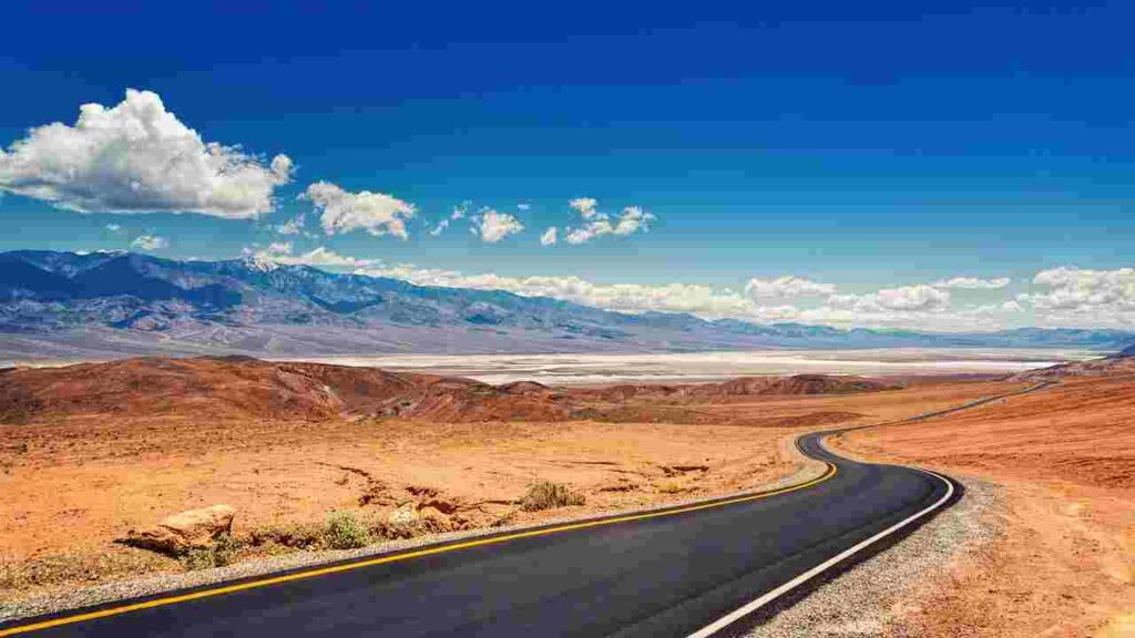 Vibrant desert landscape in Death Valley National Park.