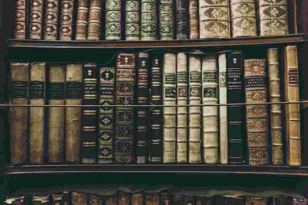 "Stack of classic fiction books for young adults"