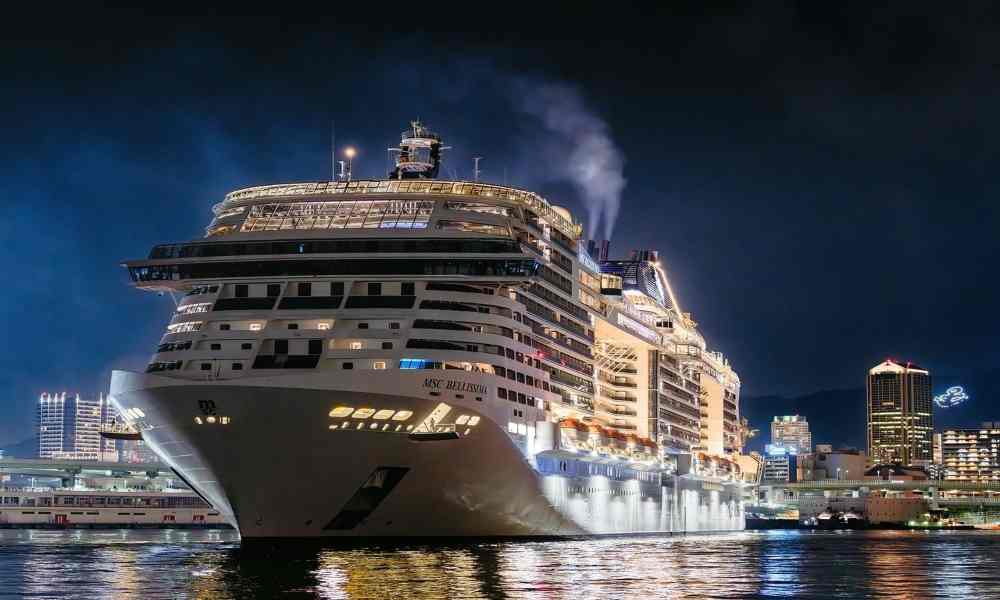 "Various types of ships on the water."