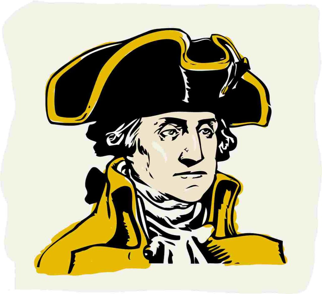 Portrait of George Washington, the first President of the United States.