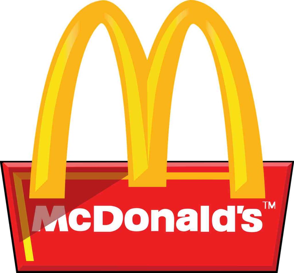Golden McDonald's arches logo, representing fast food and global dining experience.