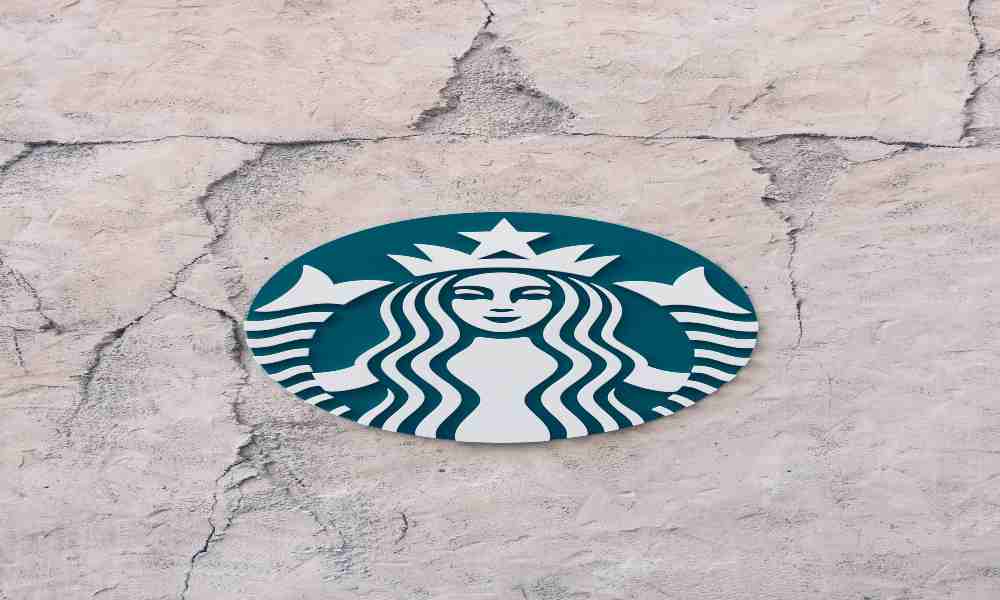 Starbucks: A cup of coffee on a saucer with the Starbucks logo.
