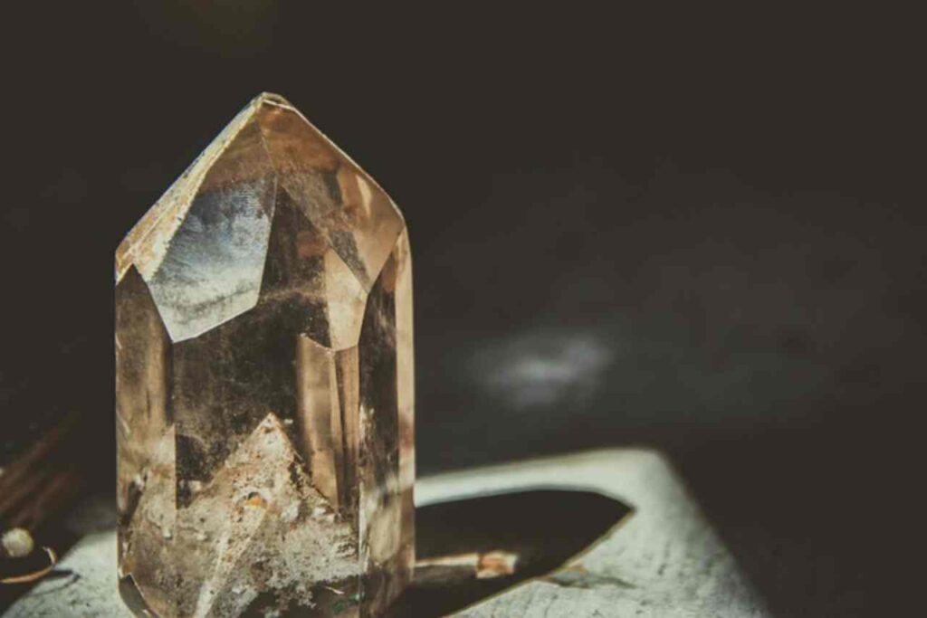 "Glistening crystals close-up."