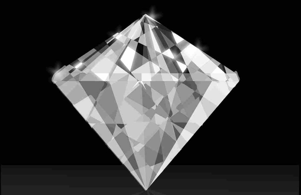Diverse types of diamonds in various shapes and colors.