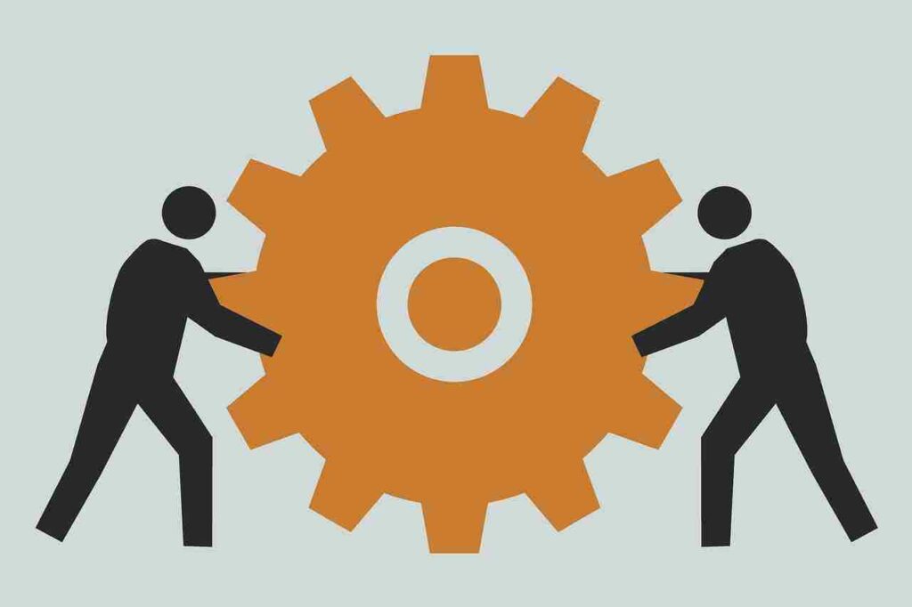 Balancing work and personal life concept with clock and family icon.
