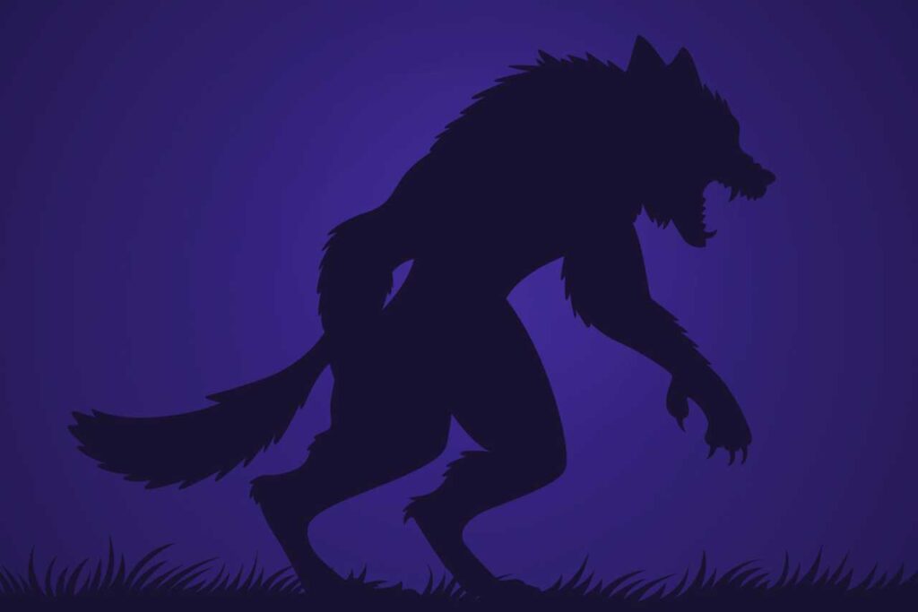 "Illustration of a lone wolf standing confidently, symbolizing independence and individuality."