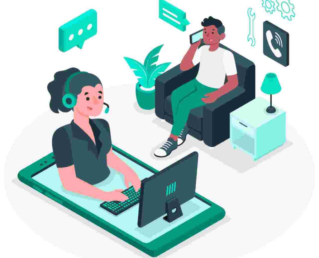 "Image: Chatbots assisting customer service representative"
