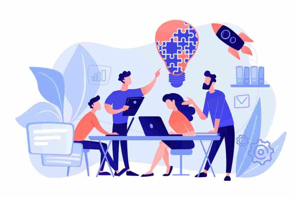 "Illustration showcasing diverse team management tools - Trello, Slack, Asana, Google Workspace, Zoom."