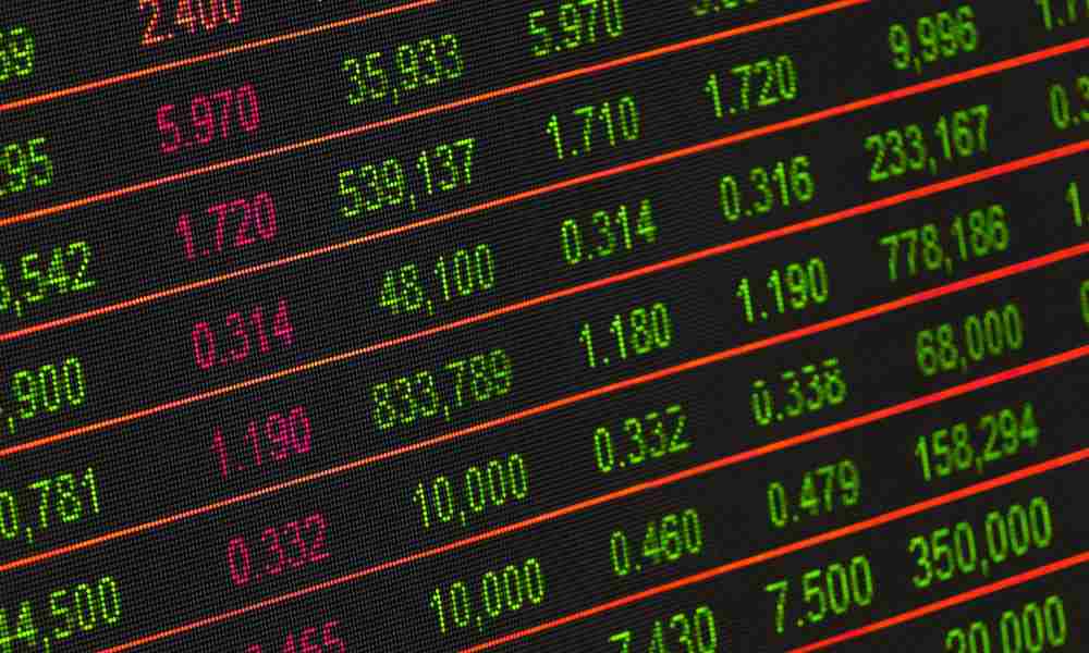 Stock market graph with upward trend, representing future predictions and investment strategies.