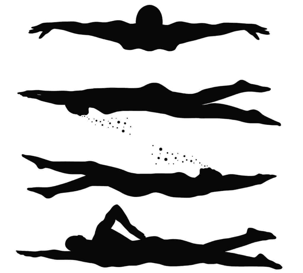 "Image of a swimmer demonstrating the butterfly stroke technique."