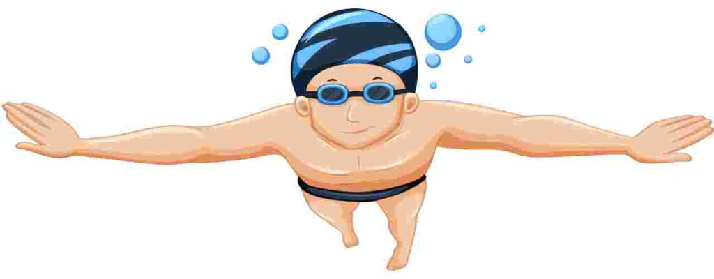 "Image of a swimmer demonstrating the butterfly stroke technique."