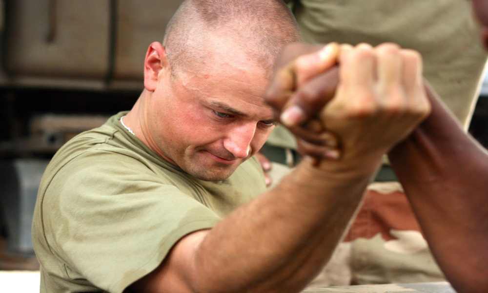 Arm wrestling victory - mastering grip strength, strategies, and mental focus.