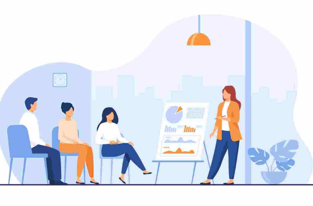 "Image showing mentor and mentee discussing, illustrating the power of mentorship."
