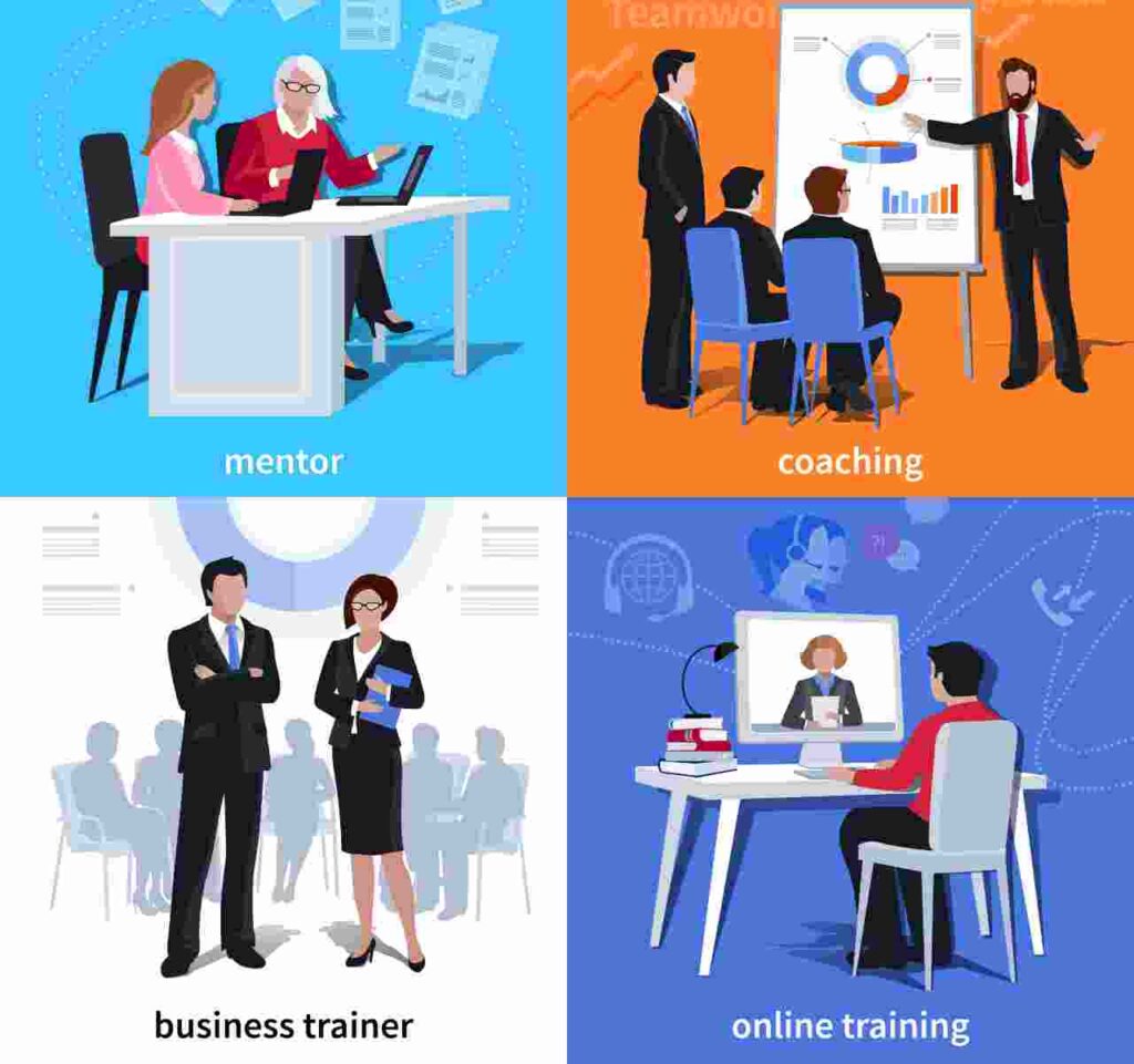 "Image showing mentor and mentee discussing, illustrating the power of mentorship."
