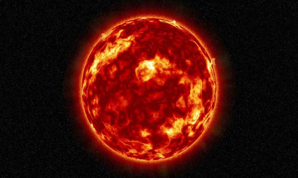 Captivating solar flare erupting from the sun's surface, a burst of energy and light.